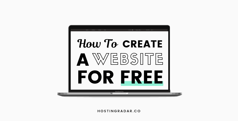 How to create a website for free HostingRadar.co